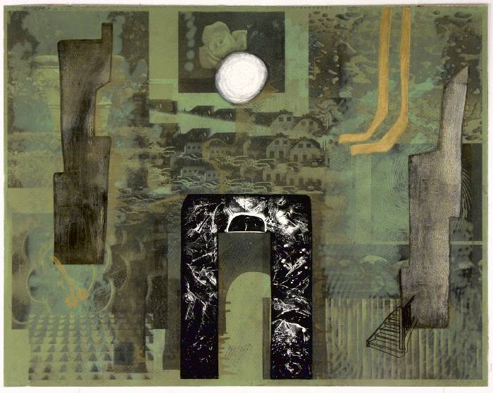 stadenvidthaya-01 Staden vid Thaya I&nbsp;&nbsp;&nbsp;(monotype, 75x95 cm)