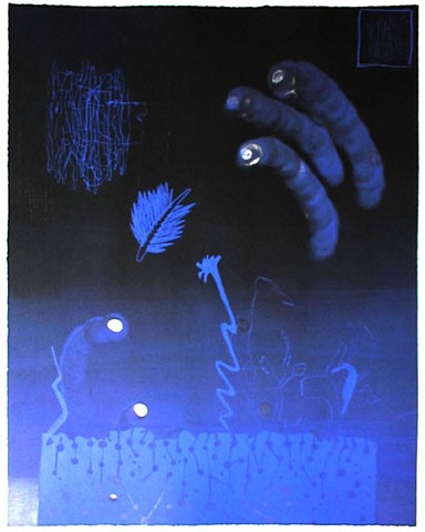 Den tysta planeten - V Den tysta planeten - V&nbsp;&nbsp;(monotype, 80x63 cm)