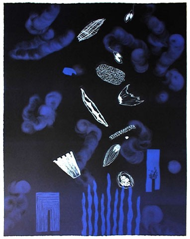 Den tysta planeten - VI Den tysta planeten - VI&nbsp;&nbsp;(monotype, 80x63 cm)